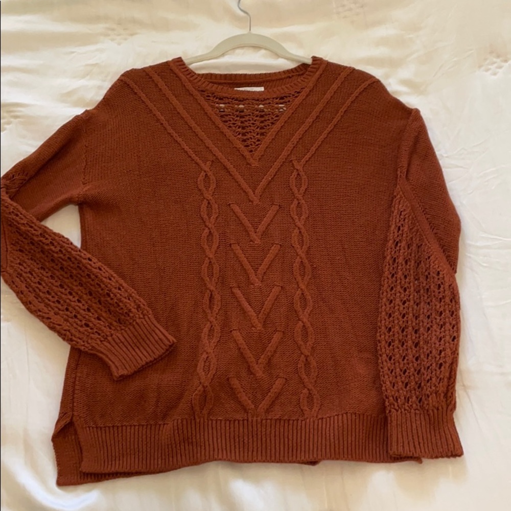 NWOT Lucky Brand Burnt Orange Sweater